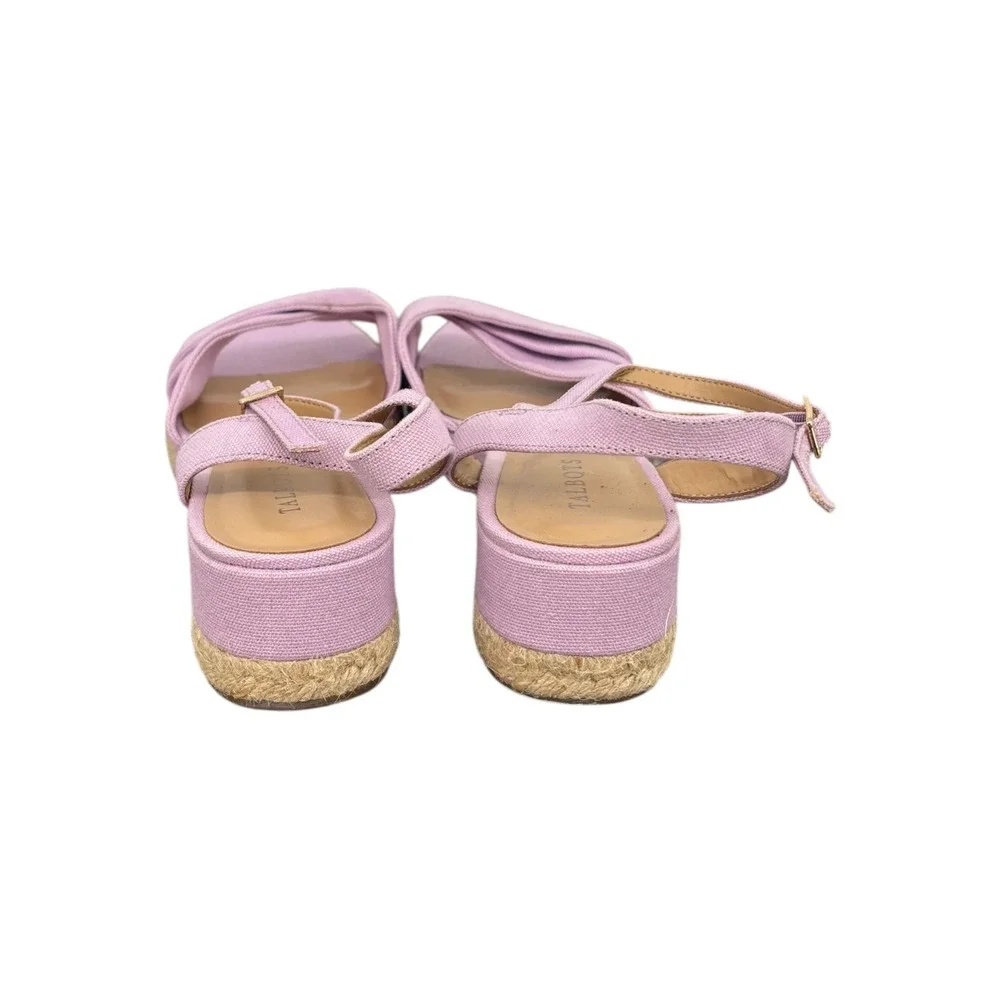 Talbots Women Light Purple Espadrille Wedge‎ Sandals Ankle Strap Size 10